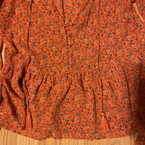Abercrombie and Fitch Peplum Tassel Blouse - Picture 3 of 4